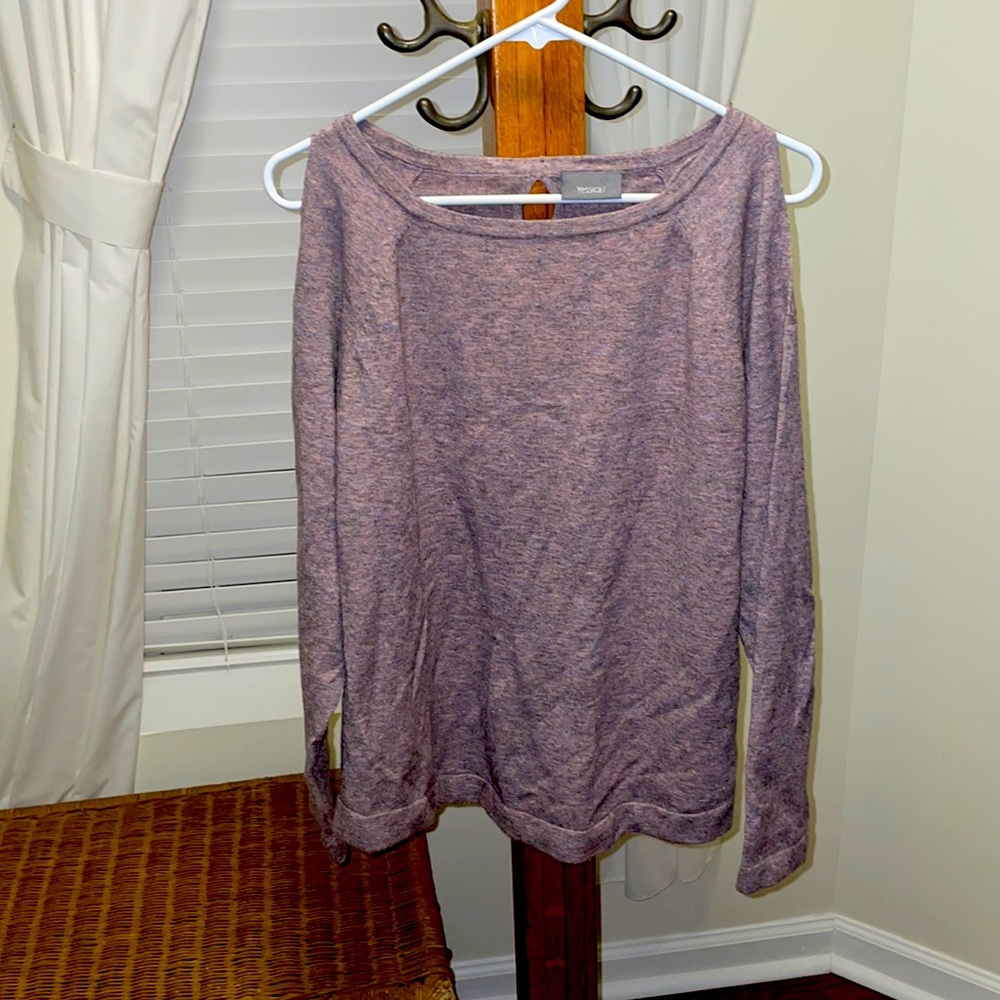 slit shoulder sweater